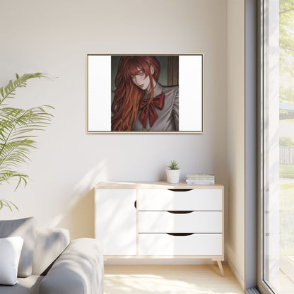 Framed Matte Canvas Print — Gothic Redhead Portrait