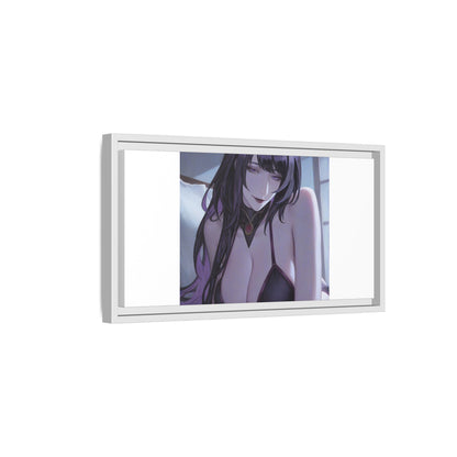 Framed Matte Canvas Print — Moody Anime Woman Portrait