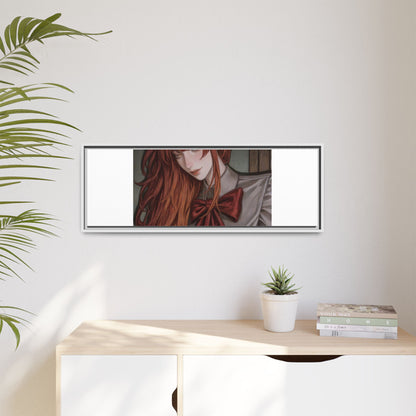 Framed Matte Canvas Print — Gothic Redhead Portrait