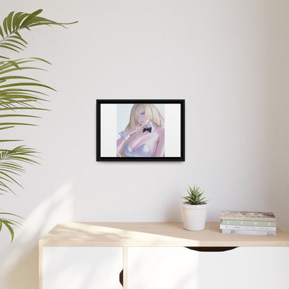 Bunny Girl Matte Canvas Print Framed — Sexy Anime Art Wall Decor
