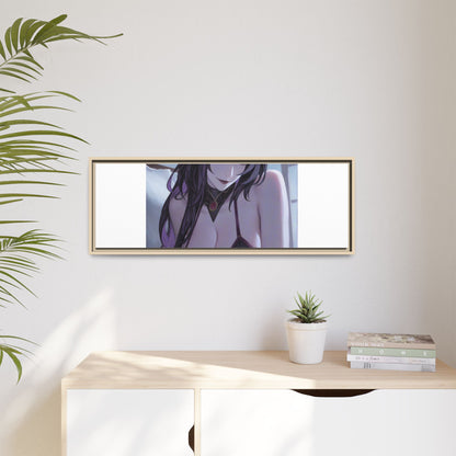 Framed Matte Canvas Print — Moody Anime Woman Portrait