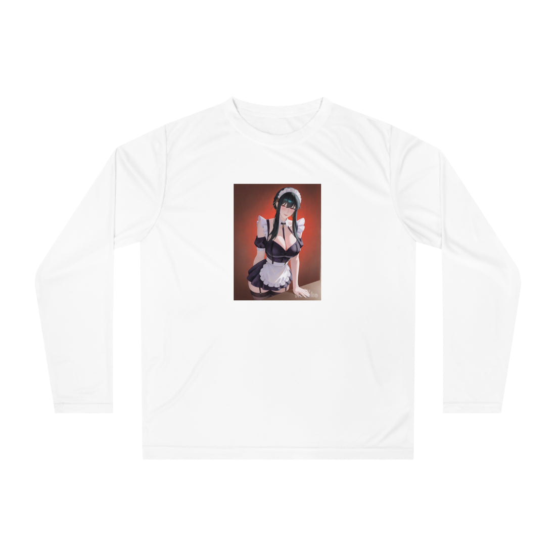 Anime Maid Long Sleeve Shirt — Cute Kawaii Maid Illustration