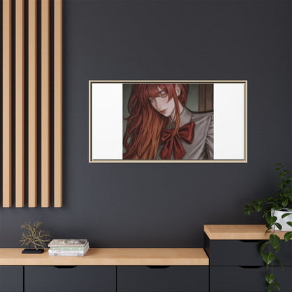 Framed Matte Canvas Print — Gothic Redhead Portrait
