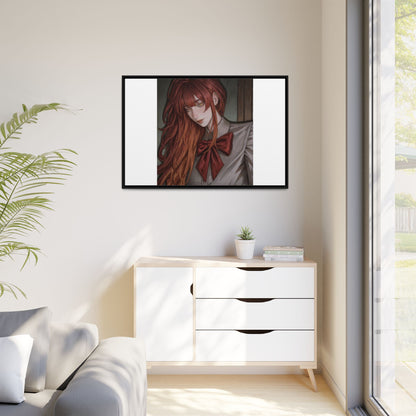 Framed Matte Canvas Print — Gothic Redhead Portrait
