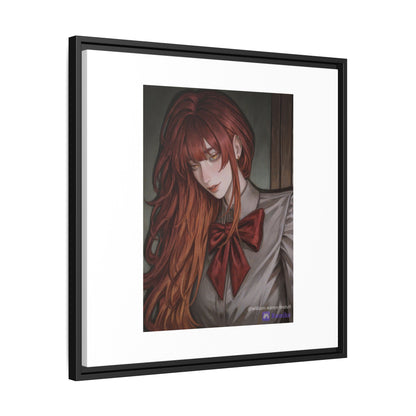 Framed Matte Canvas Print — Gothic Redhead Portrait