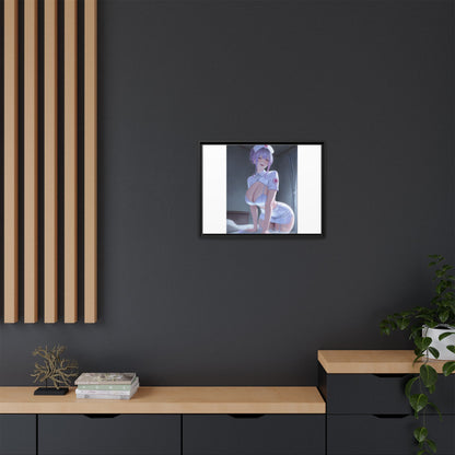 Sexy Anime Nurse Matte Canvas Print (Framed)