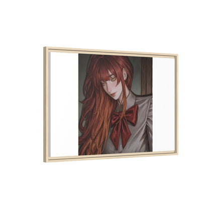 Framed Matte Canvas Print — Gothic Redhead Portrait