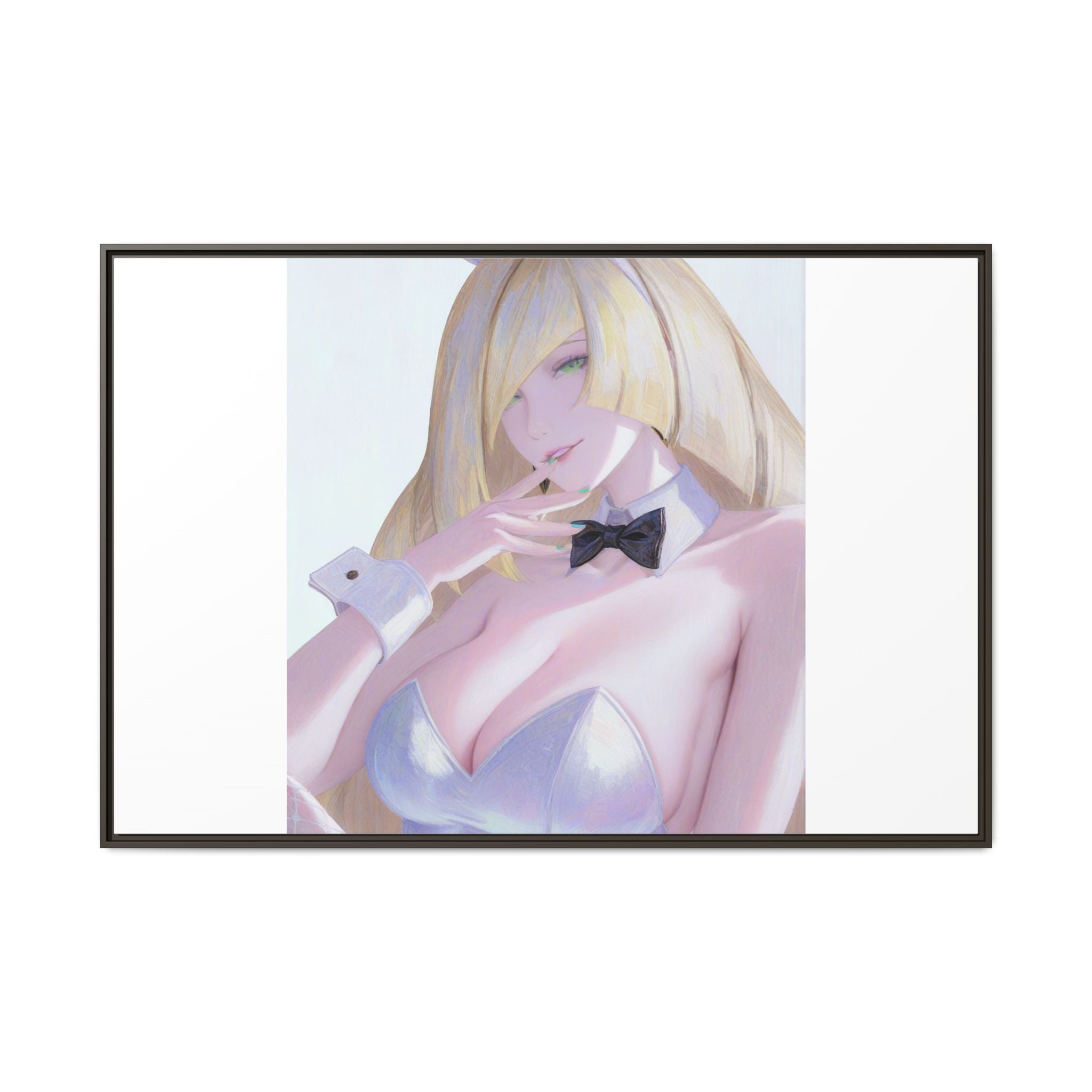 Bunny Girl Matte Canvas Print Framed — Sexy Anime Art Wall Decor