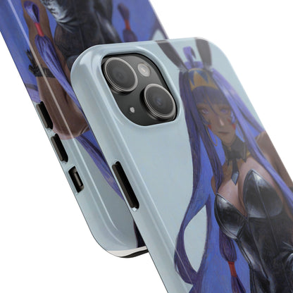 Bunny Girl Tough Phone Case — Anime Purple-Haired Character Protective Cover