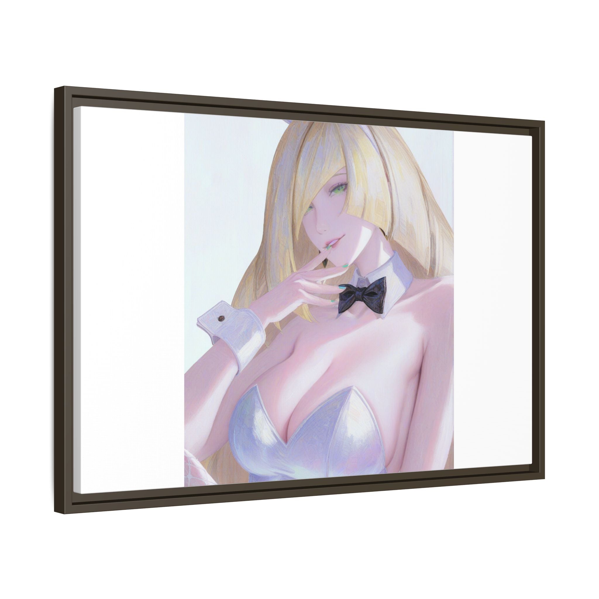Bunny Girl Matte Canvas Print Framed — Sexy Anime Art Wall Decor