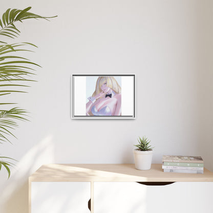 Bunny Girl Matte Canvas Print Framed — Sexy Anime Art Wall Decor