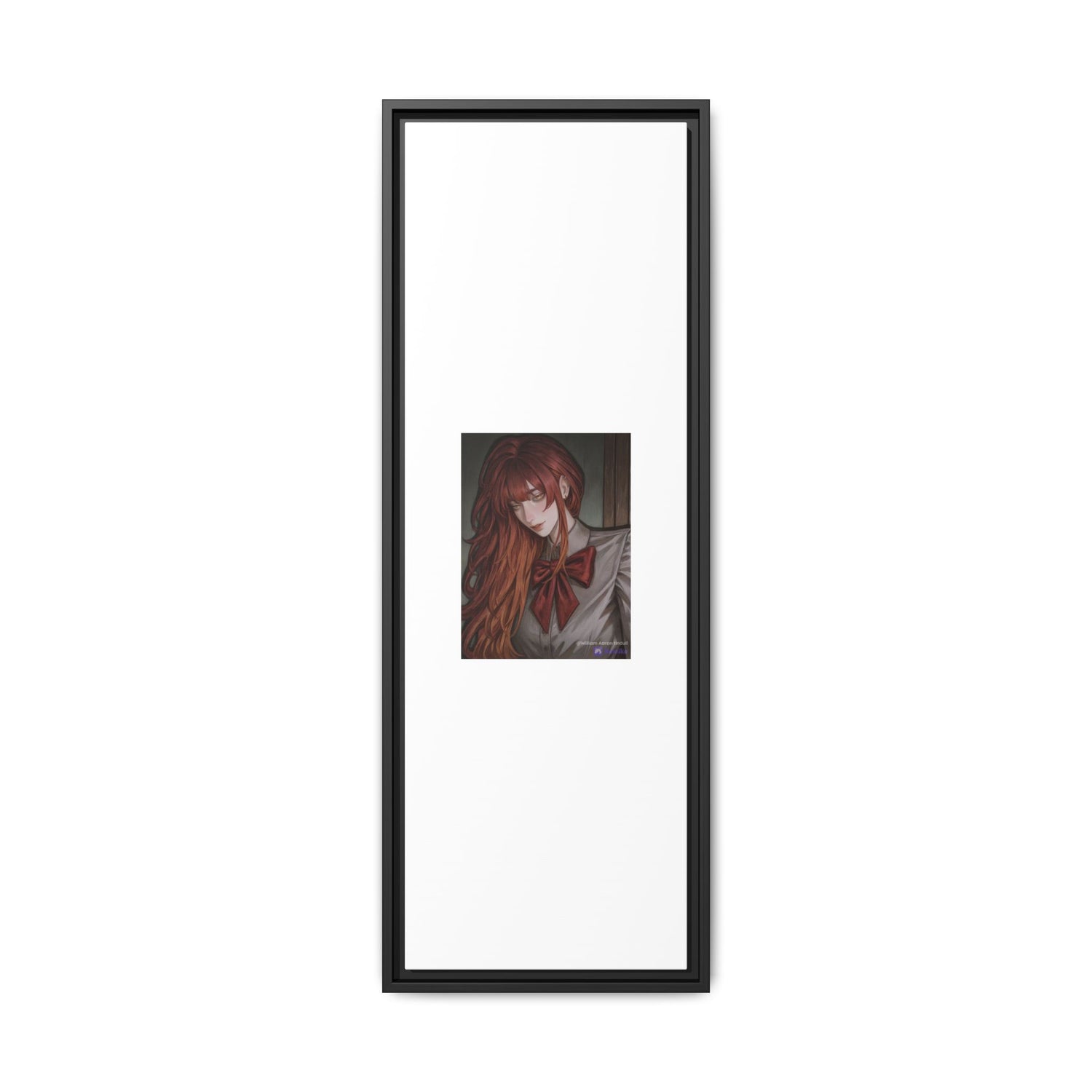 Framed Matte Canvas Print — Gothic Redhead Portrait