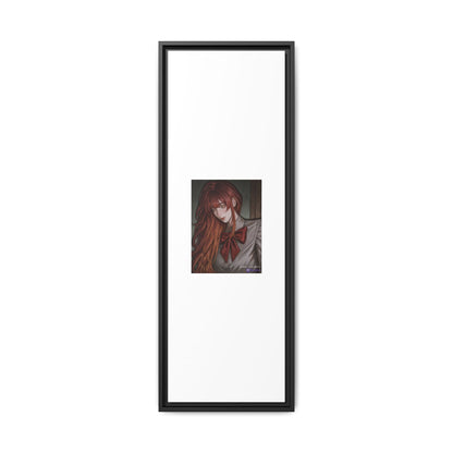 Framed Matte Canvas Print — Gothic Redhead Portrait