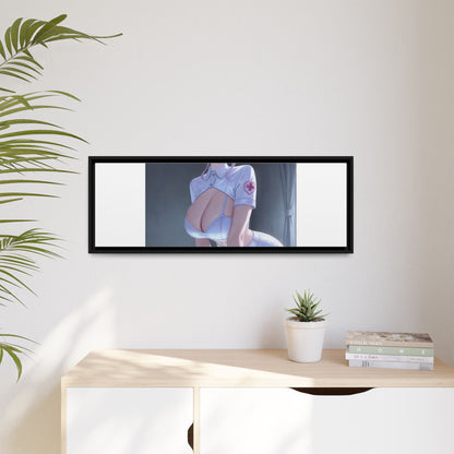Sexy Anime Nurse Matte Canvas Print (Framed)