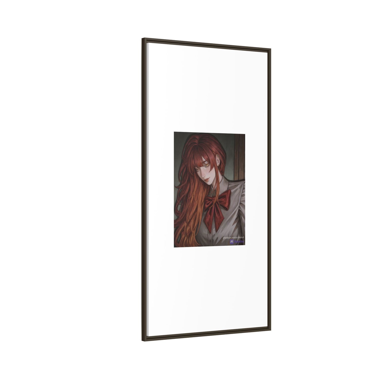 Framed Matte Canvas Print — Gothic Redhead Portrait