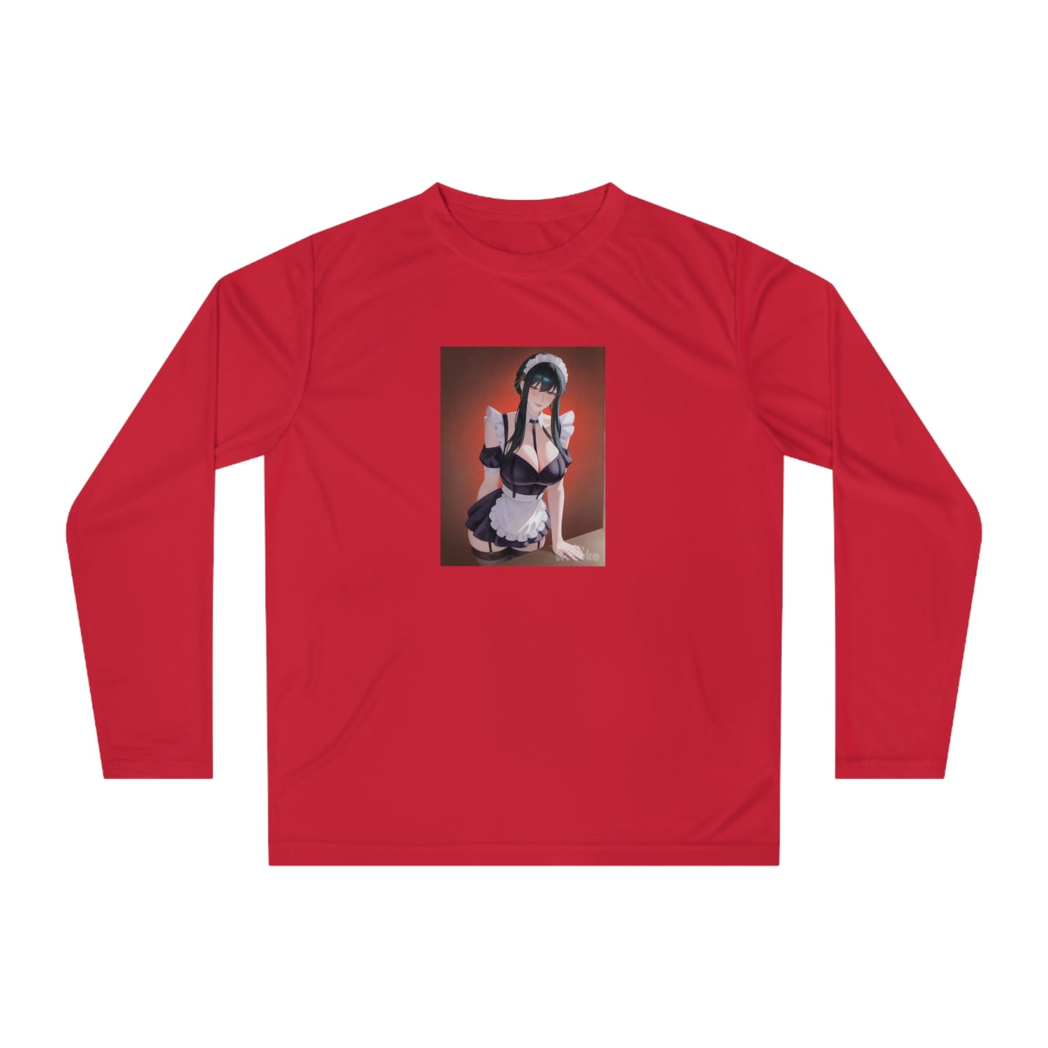 Anime Maid Long Sleeve Shirt — Cute Kawaii Maid Illustration
