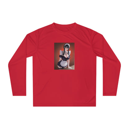 Anime Maid Long Sleeve Shirt — Cute Kawaii Maid Illustration