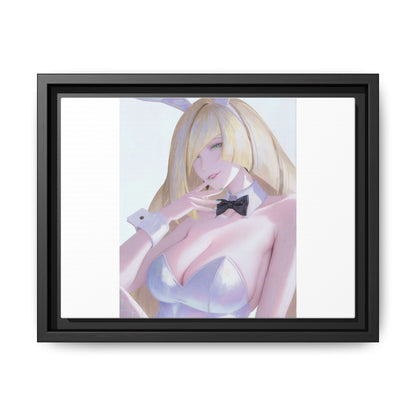 Bunny Girl Matte Canvas Print Framed — Sexy Anime Art Wall Decor