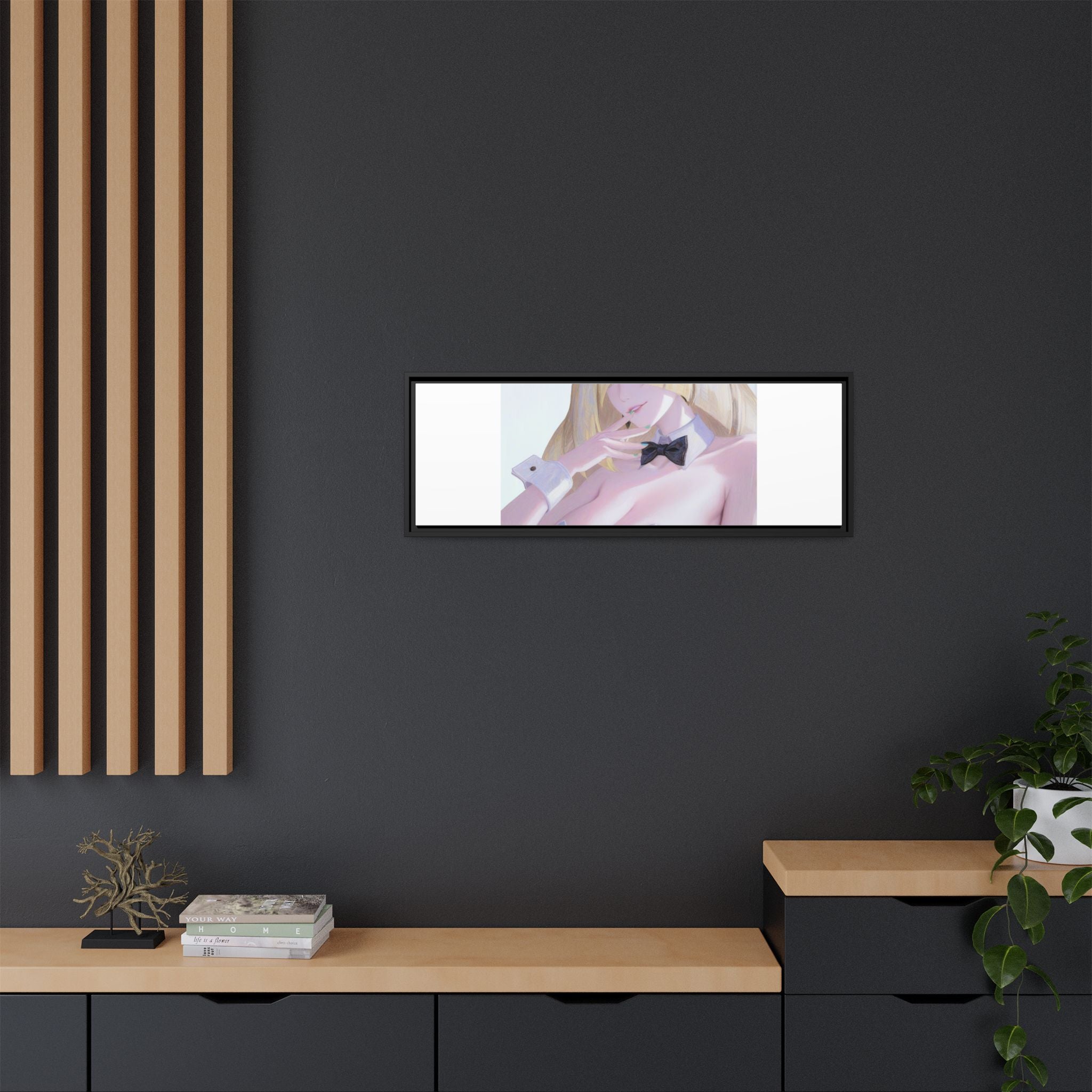 Bunny Girl Matte Canvas Print Framed — Sexy Anime Art Wall Decor
