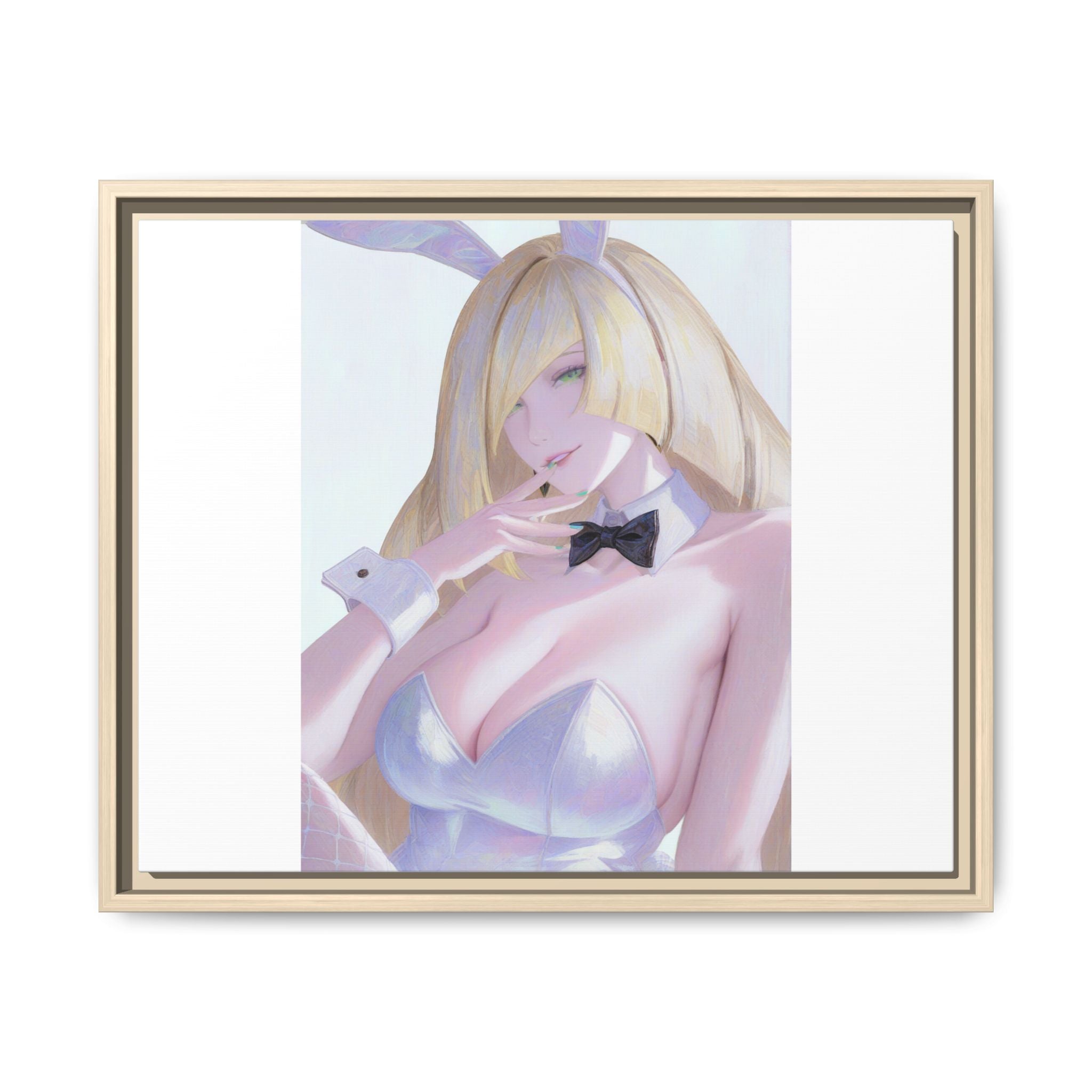 Bunny Girl Matte Canvas Print Framed — Sexy Anime Art Wall Decor