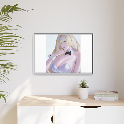Bunny Girl Matte Canvas Print Framed — Sexy Anime Art Wall Decor
