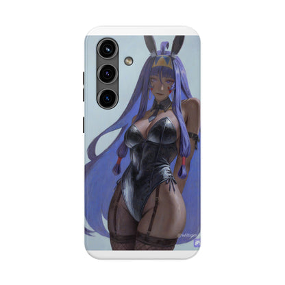 Bunny Girl Tough Phone Case — Anime Purple-Haired Character Protective Cover