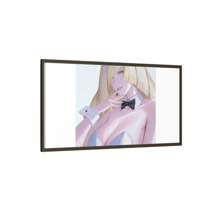 Bunny Girl Matte Canvas Print Framed — Sexy Anime Art Wall Decor