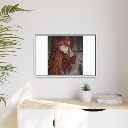 Framed Matte Canvas Print — Gothic Redhead Portrait