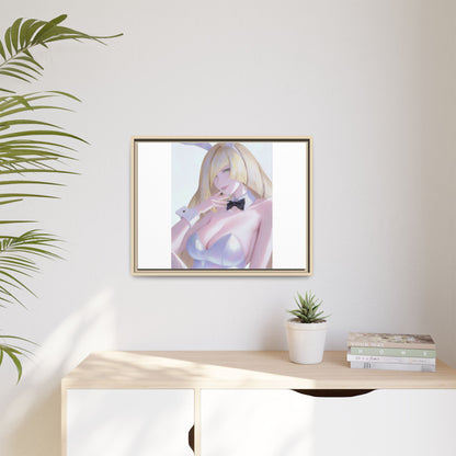 Bunny Girl Matte Canvas Print Framed — Sexy Anime Art Wall Decor