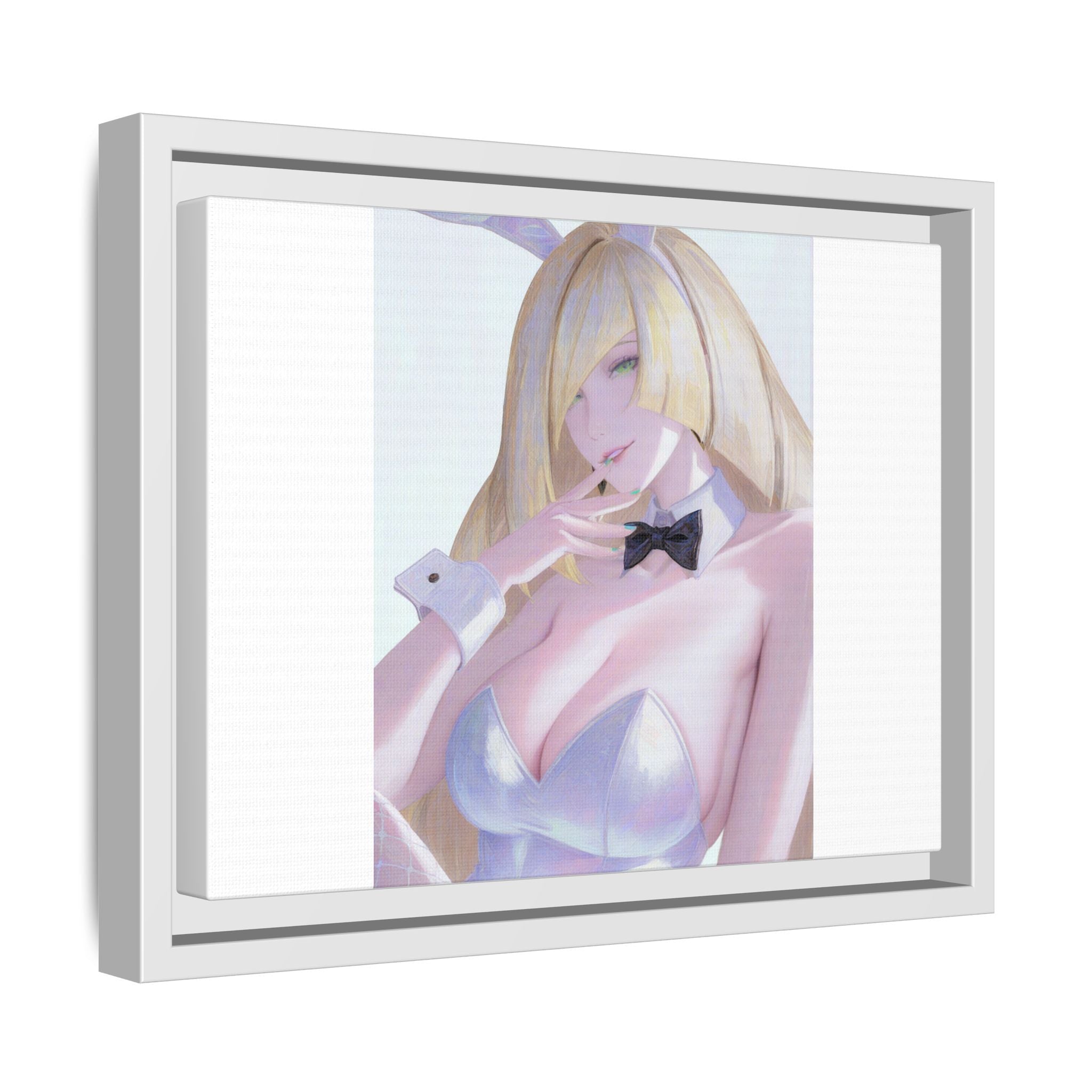 Bunny Girl Matte Canvas Print Framed — Sexy Anime Art Wall Decor
