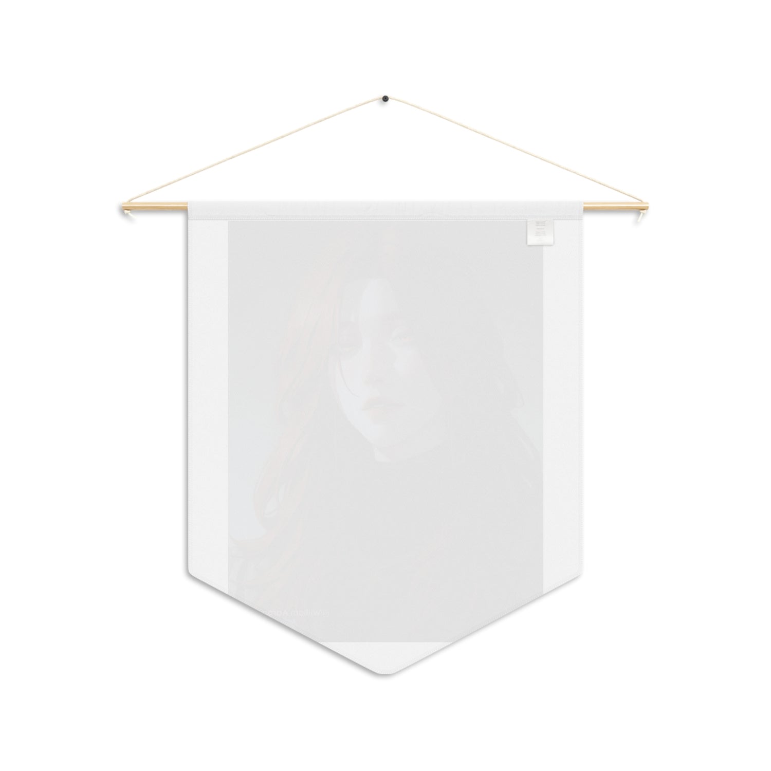 Red-Haired Portrait Pennant — Moody Gothic Wall Banner