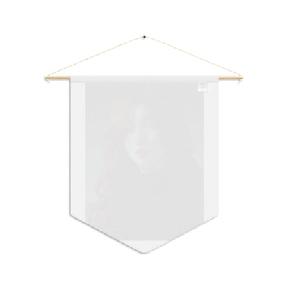 Red-Haired Portrait Pennant — Moody Gothic Wall Banner