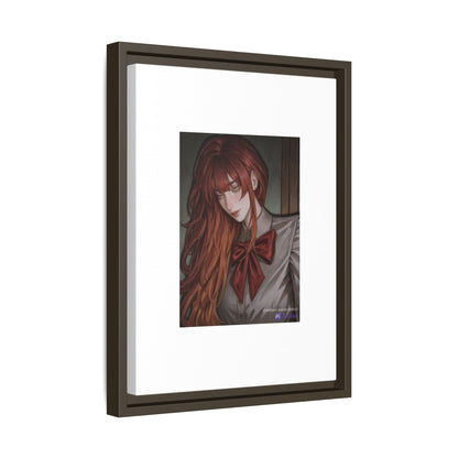 Framed Matte Canvas Print — Gothic Redhead Portrait