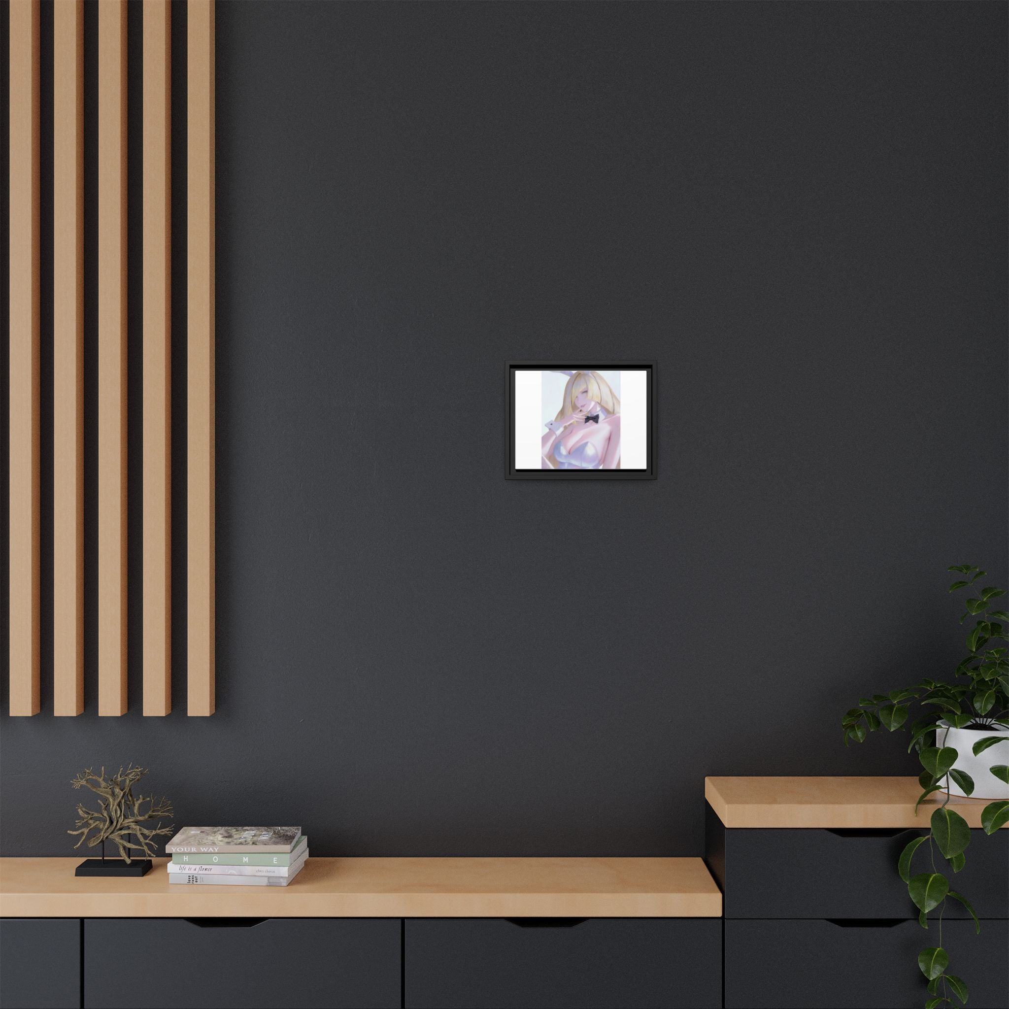 Bunny Girl Matte Canvas Print Framed — Sexy Anime Art Wall Decor