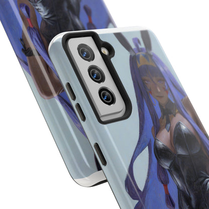 Bunny Girl Tough Phone Case — Anime Purple-Haired Character Protective Cover