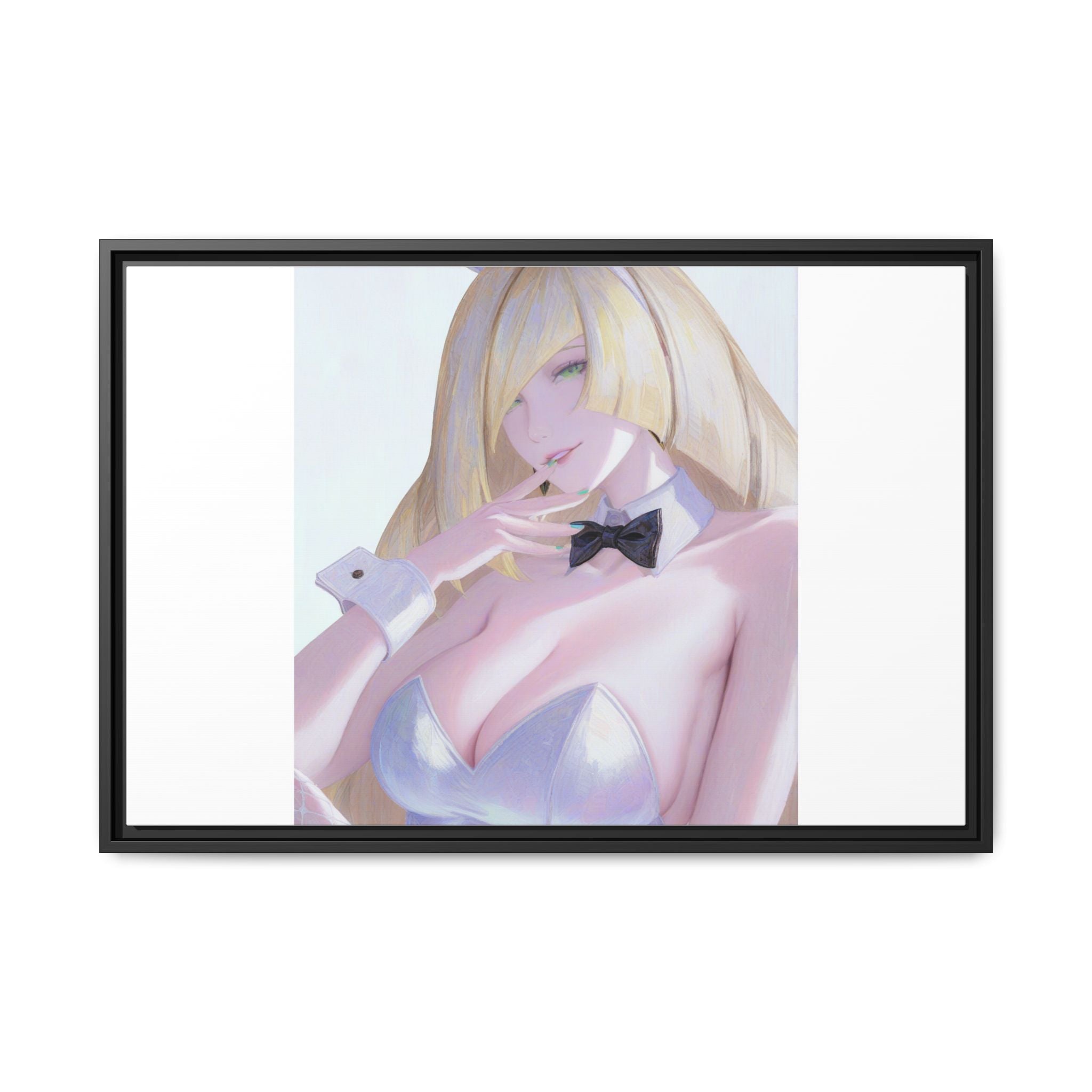 Bunny Girl Matte Canvas Print Framed — Sexy Anime Art Wall Decor