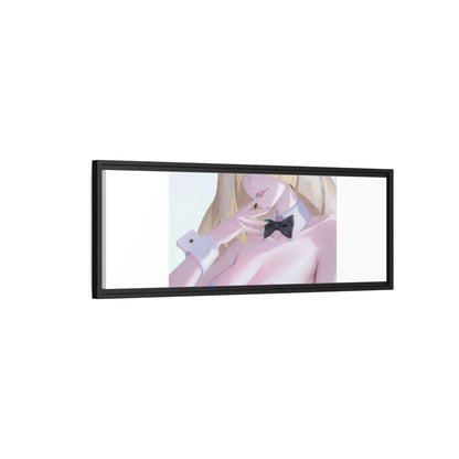 Bunny Girl Matte Canvas Print Framed — Sexy Anime Art Wall Decor