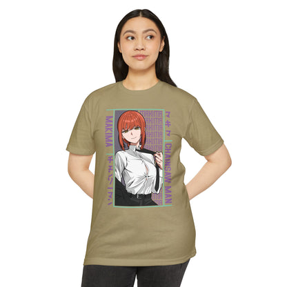 Makima Chainsaw Man Anime Graphic T-Shirt — Japanese Text Design