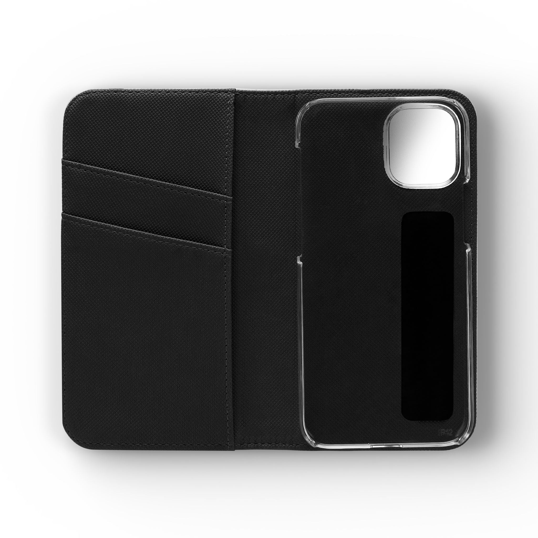 Anime Bunny Girl Flip Case - Purple Long-Haired Character Phone Wallet