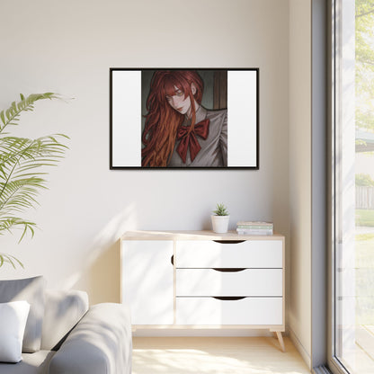 Framed Matte Canvas Print — Gothic Redhead Portrait