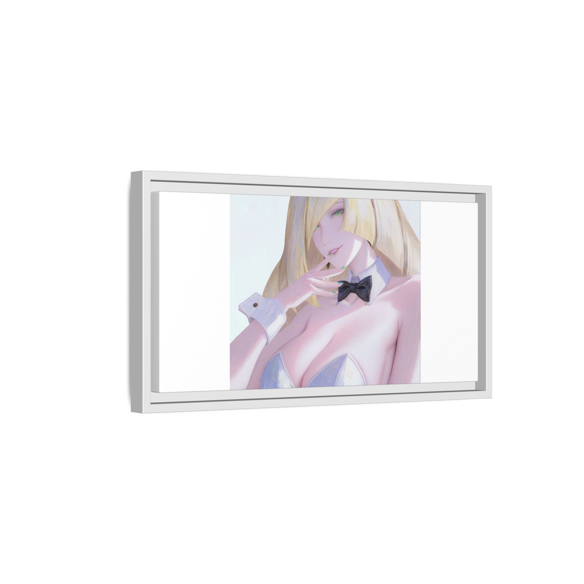 Bunny Girl Matte Canvas Print Framed — Sexy Anime Art Wall Decor