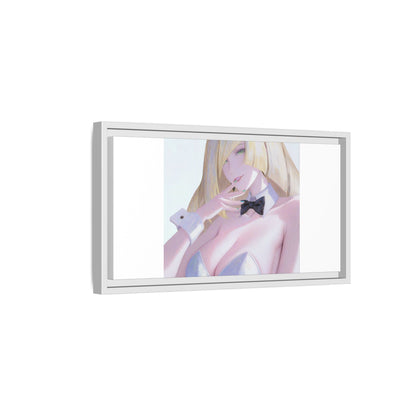 Bunny Girl Matte Canvas Print Framed — Sexy Anime Art Wall Decor