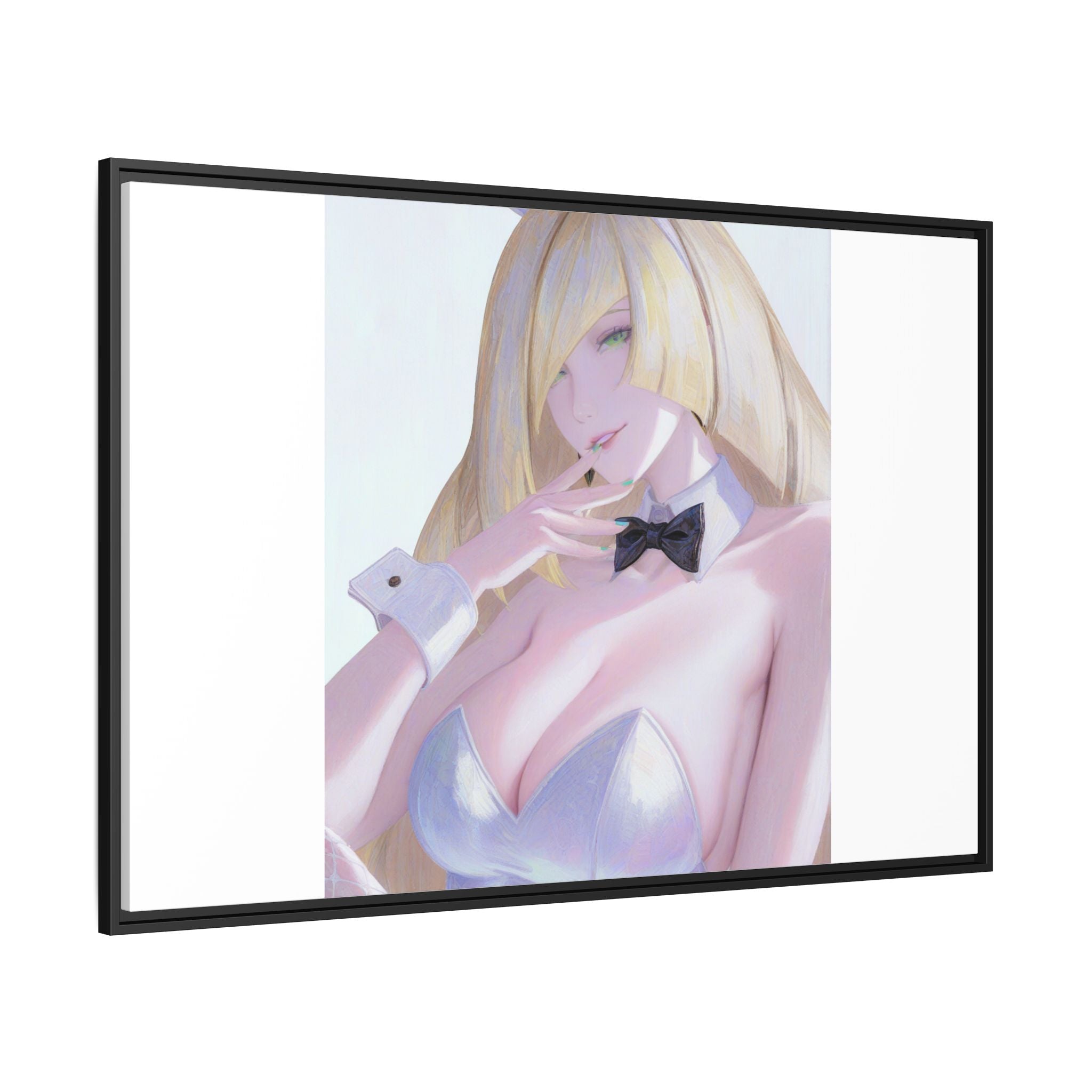 Bunny Girl Matte Canvas Print Framed — Sexy Anime Art Wall Decor