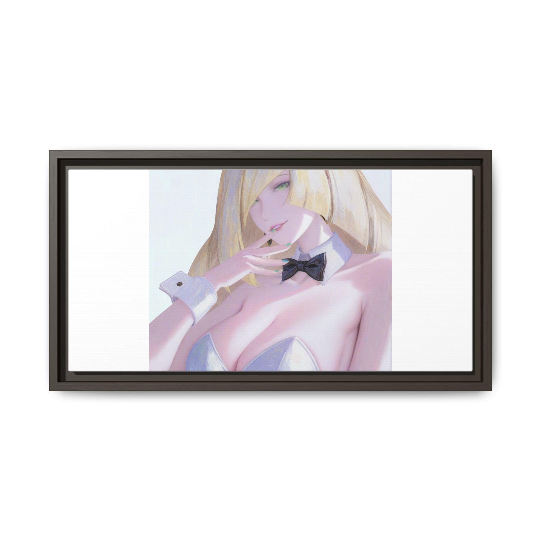 Bunny Girl Matte Canvas Print Framed — Sexy Anime Art Wall Decor