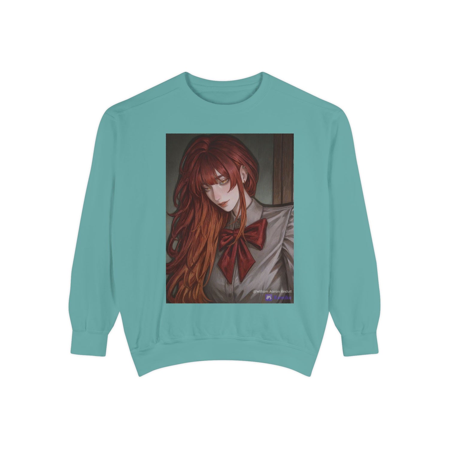 Anime Red-Headed Girl Sweatshirt — Gothic Schoolgirl Art Pullover