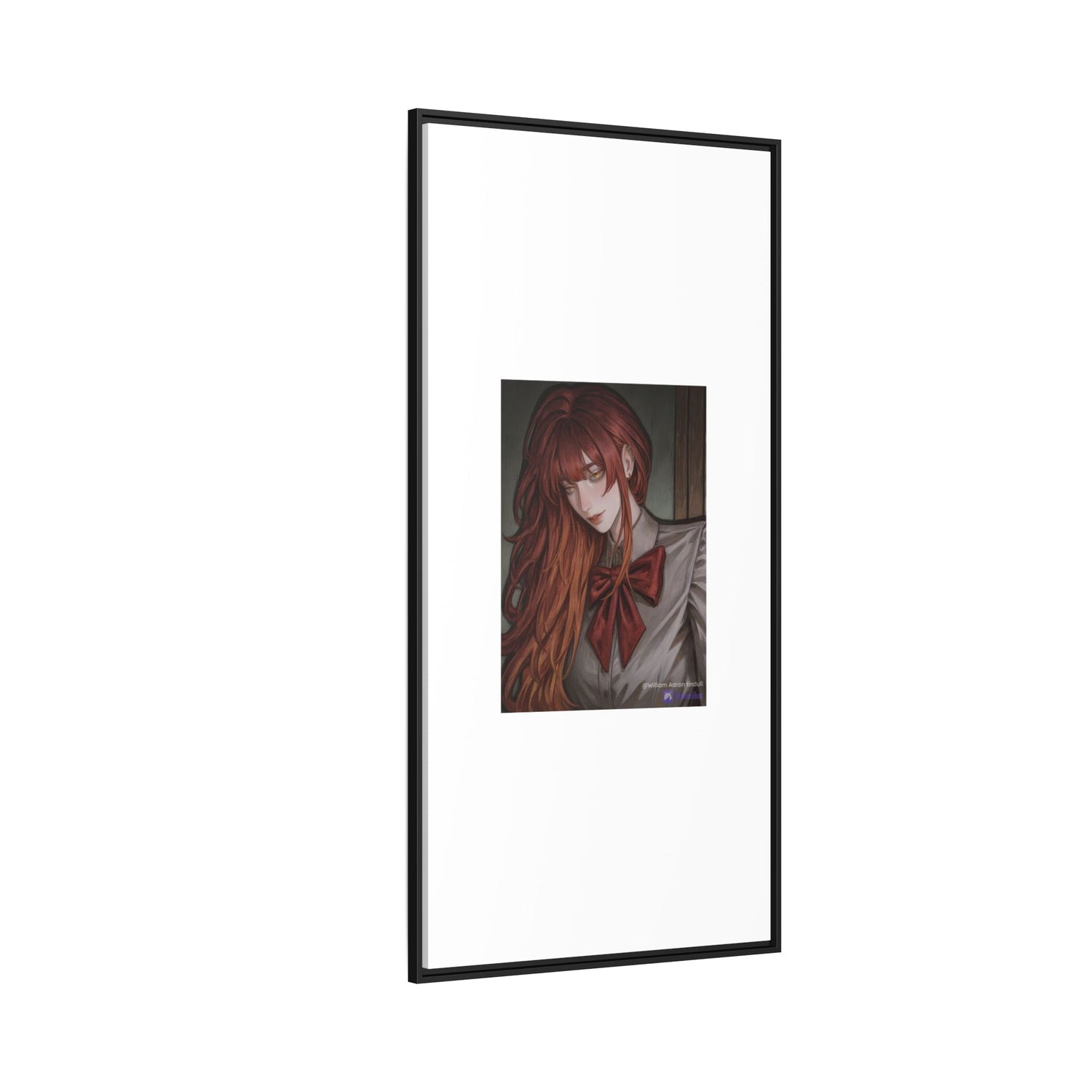 Framed Matte Canvas Print — Gothic Redhead Portrait