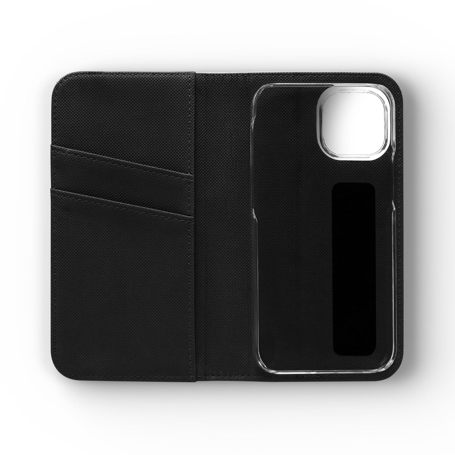 Anime Bunny Girl Flip Case - Purple Long-Haired Character Phone Wallet