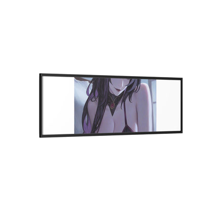 Framed Matte Canvas Print — Moody Anime Woman Portrait