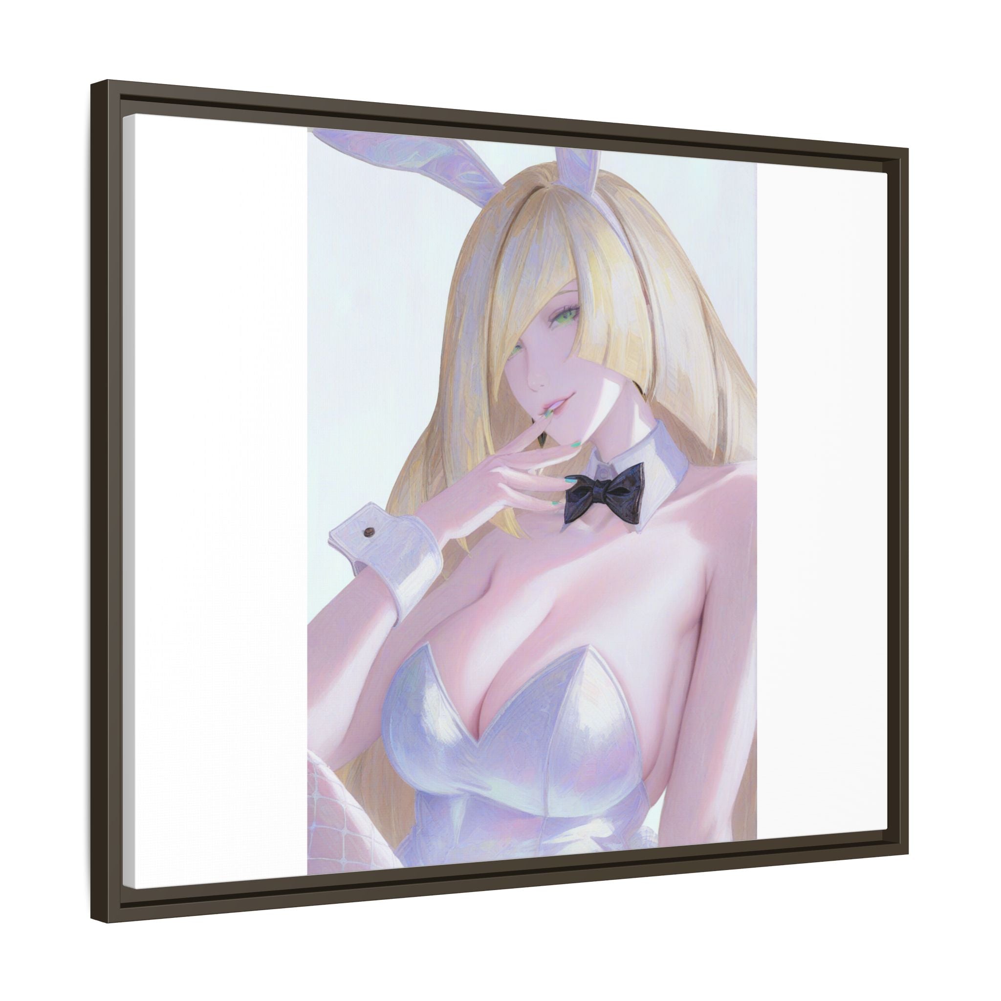 Bunny Girl Matte Canvas Print Framed — Sexy Anime Art Wall Decor