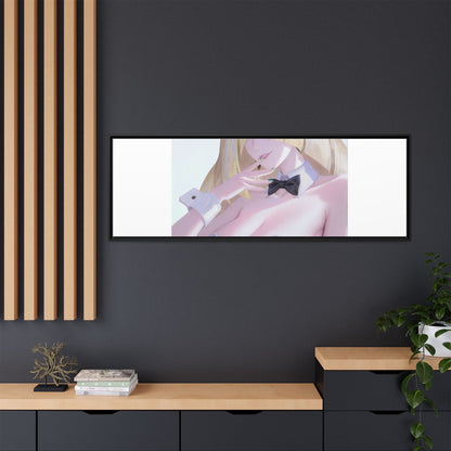 Bunny Girl Matte Canvas Print Framed — Sexy Anime Art Wall Decor